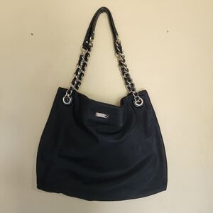 Kate Spade Black Shoulder bag with silver chain hardware